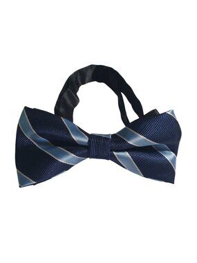 Bowtie Mens Necktie Blue Stripe Tie Neck Designer Work Office Dad Gift Up to 18"